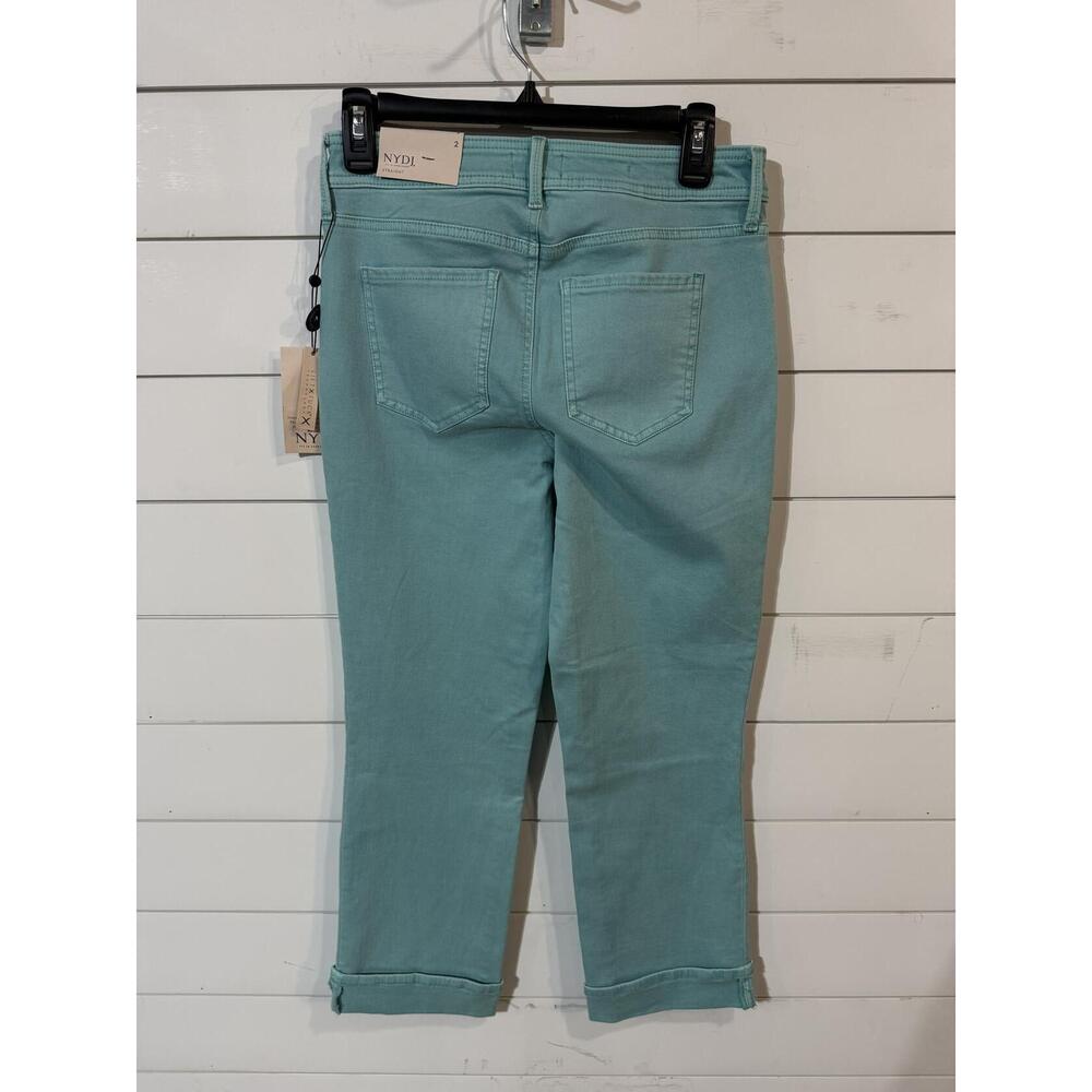 NYDJ Marilyn Women's Blue Cuff Ankle Straight Leg Jeans 2 NWT - Picture 4 of 4
